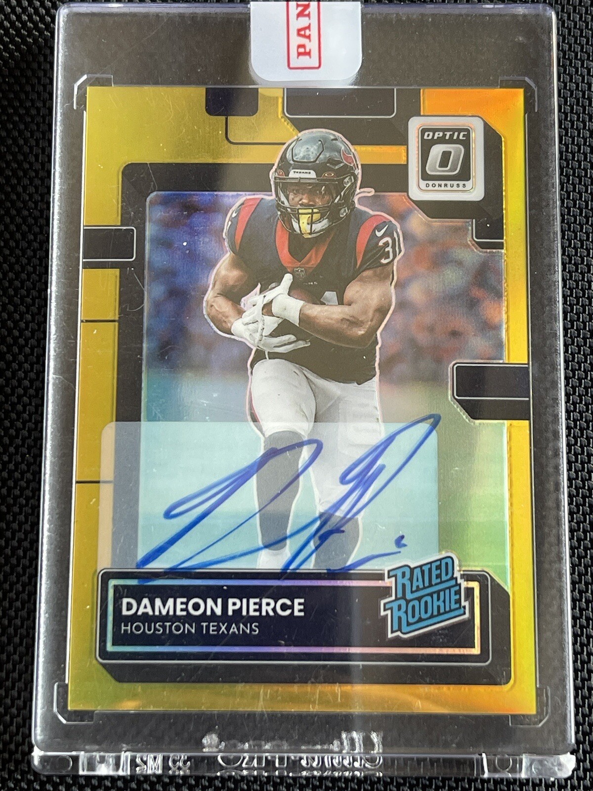 2022 Panini Donruss Optic - Rated Rookie Gold auto Dameon Pierce 9/10