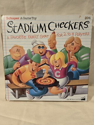 Vintage SCHAPER Stadium Checkers Game 1984 Toy | eBay