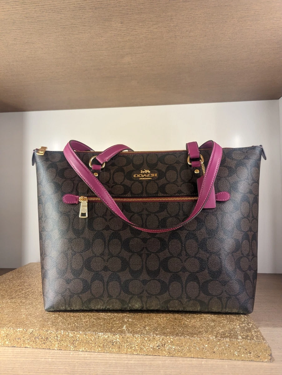 coach tote bag dark brown