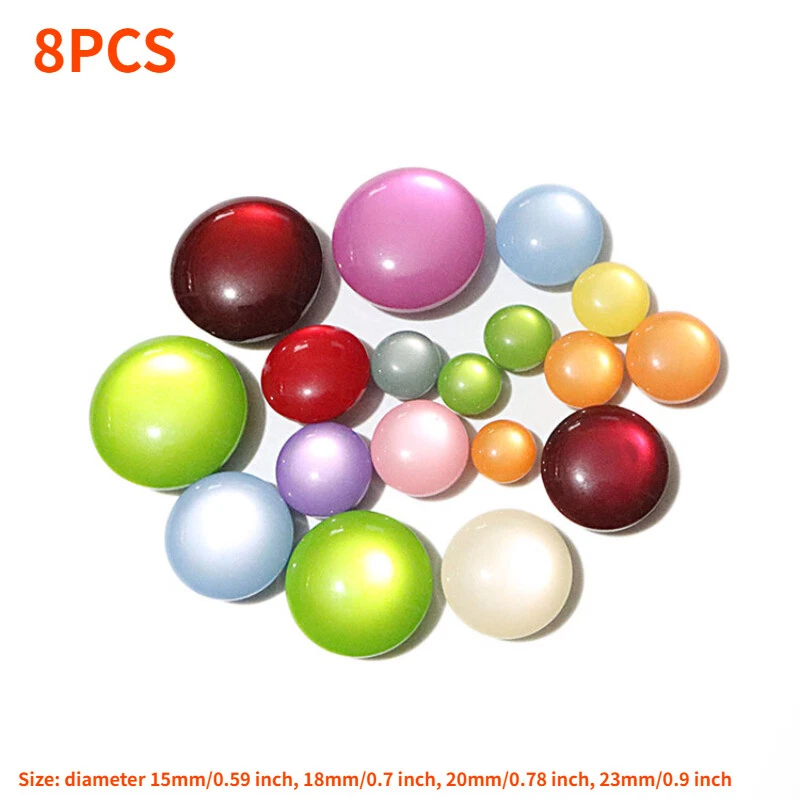 8pcs Resin Buttons Round Sewing Button for DIY Jacket Coat Clothing Sew Colorful - Image 3 of 4