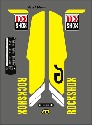 ROCK SHOX SID  FORK DECAL SET NEON YELLOW VERSION 29''