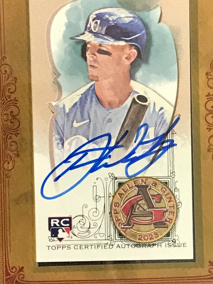 2023 Topps Allen & Ginter Framed Mini #MA-DW Drew Waters Rookie Autograph Royals - Image 2 of 3