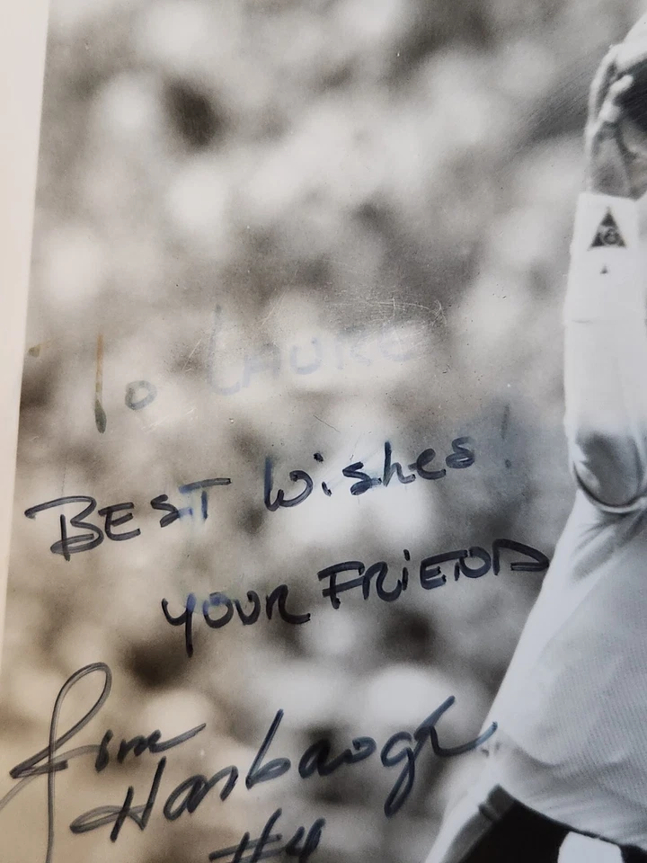 Foto promocional de Jim Harbaugh de los Chicago Bears Michigan firmada autografiada leer jsa Foto 3 de 4