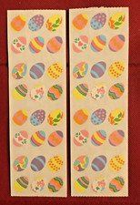 Mrs Grossman's Small EASTER EGGS Sticker Strips LOT of 2