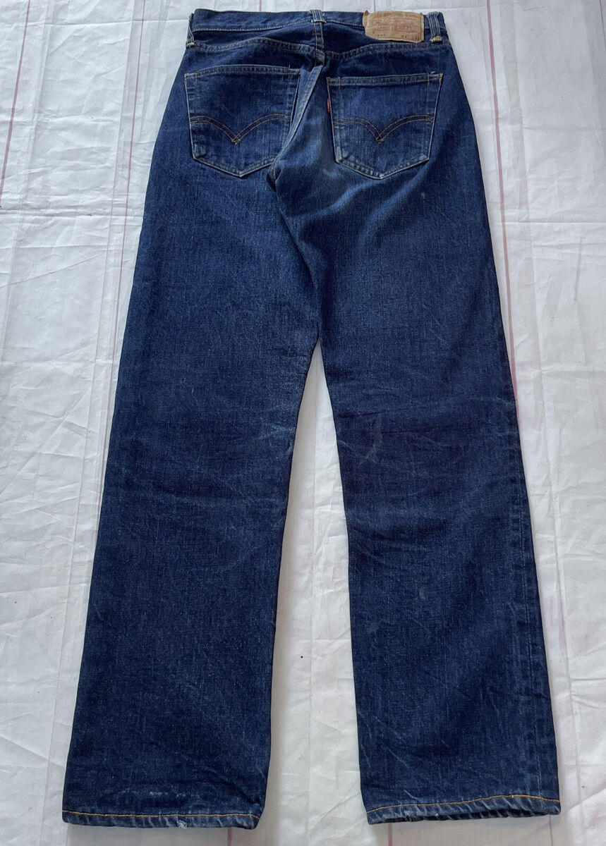 Vintage 1960s Levis 501-S Big E Redline Selvedge Blue Denim Vintage 1960s Levis 501-S Big E Redline Selvedge Blue Denim