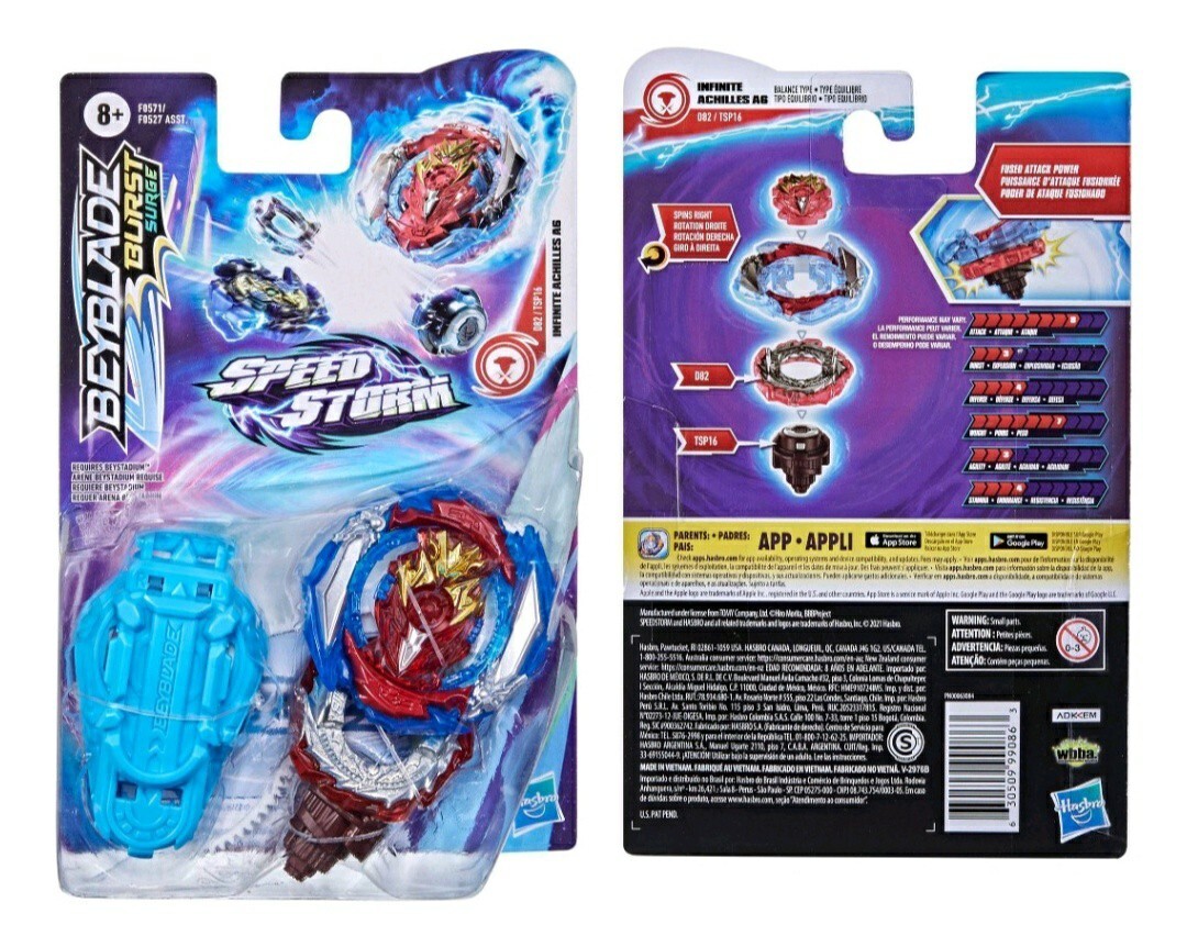 BEYBLADE BURST SURGE SPEED STORM 2PK OF INFINITE ACHILLES A6