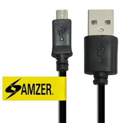 AMZER Micro USB 1ft Charging Cable for Samsung Nexus LG Android Phones and more