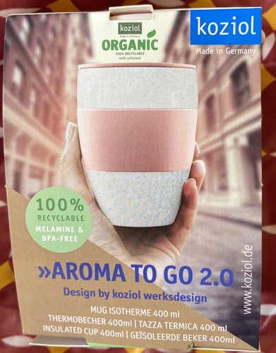 Mug Isotherme Koziol Bio-Circulair Aroma To Go 2.0 Nature Ash Grey 400 ml