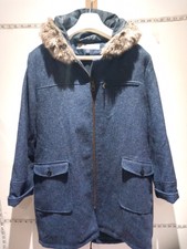 Jack Murphy Tweed Jacket Women’s Size Uk 14 Blue Herringbone Moon Wool