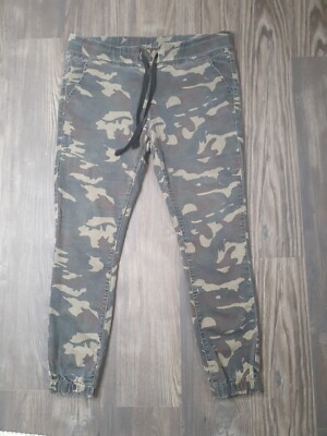 15/16 Green Camo Jogger Style Strech Denim Jeans