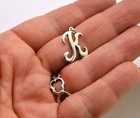 K initial sterling silver letter  monogram charm