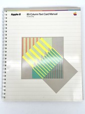 Vintage Apple Computers Manual Book - 80-Column Text Card Manual for IIe Only 