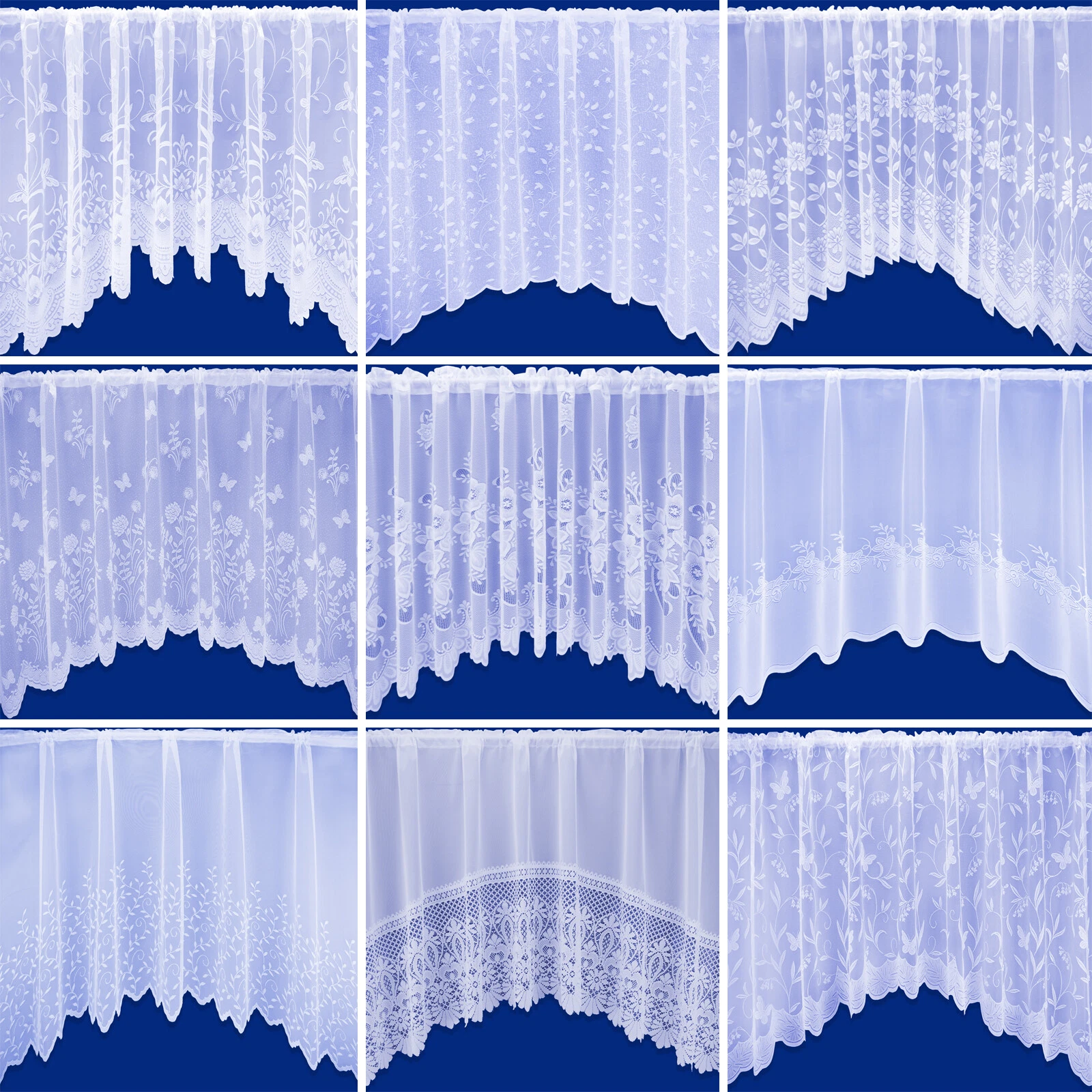 Jardiniere Arched Net Curtain Collection In White With Slot Top Heading
Opens in a new window or tab