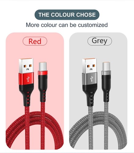 6Ft 10Ft 16Ft 26Ft Extra Long USB Type C Super Fast Nylon Braided Durable Cable - Picture 7 of 17