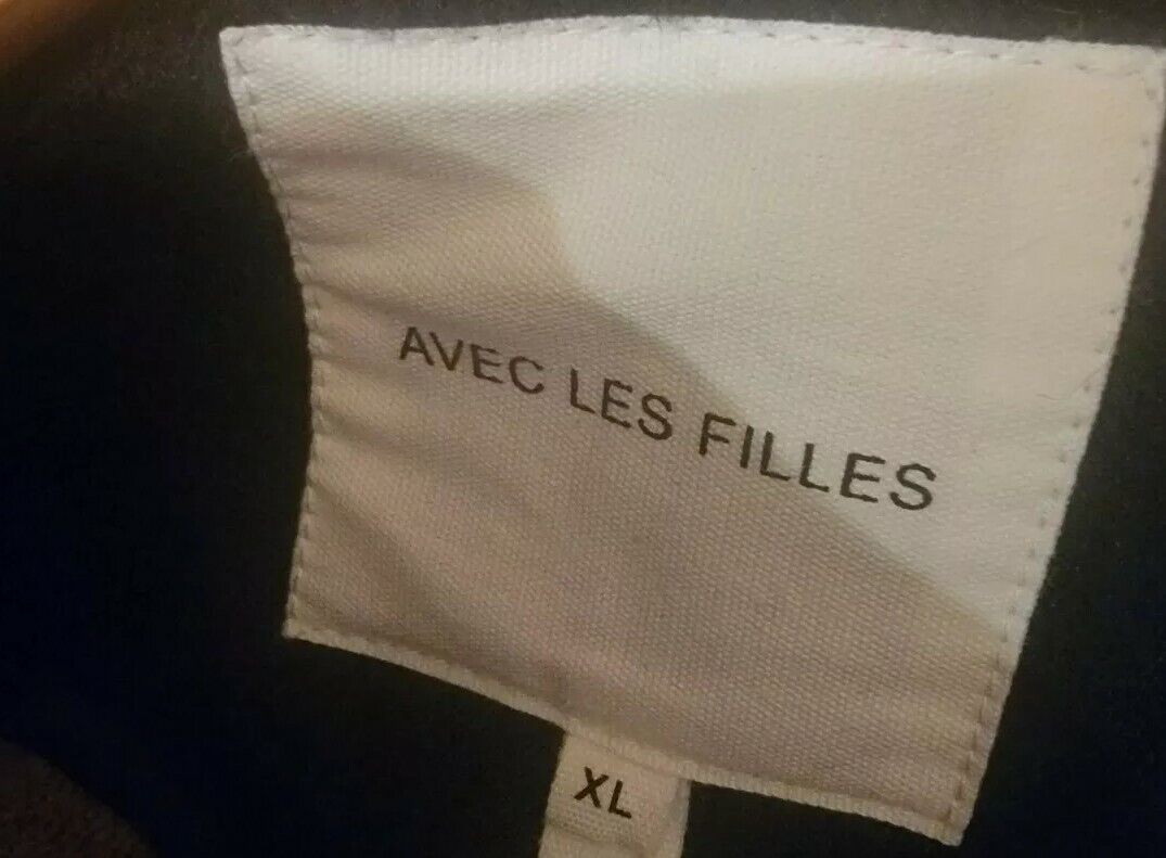 Avec Les Filles Star-Print Wool Coat Black/Camel stars sz XL Avec Les Filles Star-Print Wool Coat Black/Camel stars sz XL