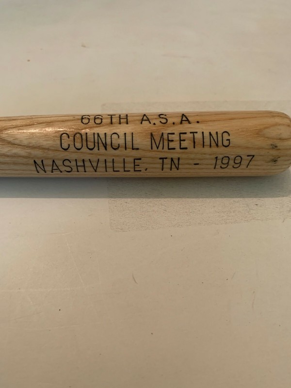 1997 66th ASA Council Meeting Nashville TN Louisville Slugger Mini Baseball Bat