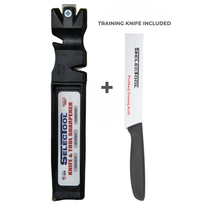 Practice on Ours First   4-in-1 Knife Sharpener Kit + FREE Training Knife