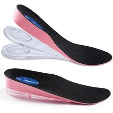 3-Layer Adjustable Height Increase Insoles, 3/4 Length Shock Absorption Cushi...