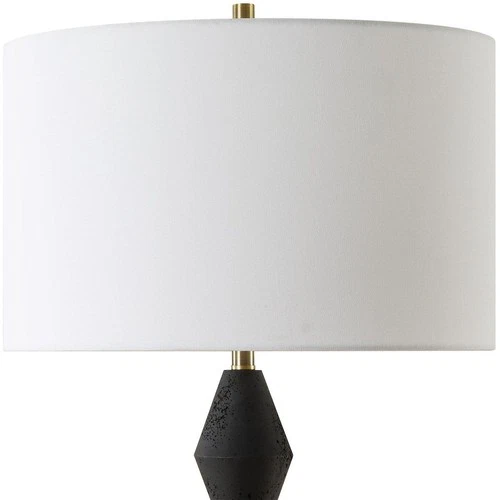 Uttermost 30348-1 Threefold Table Lamp Black Stone and Antique Brass - Picture 6 of 7