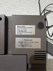 Nintendo NES Console System w/ 2 Controllers & Cables &ndash; Untested &ndash; Original