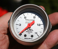 Autometer Pro-comp Ultra-lite Vintage 2 116 Fuel Pressure 15 Lbs Gauge 4311 Z