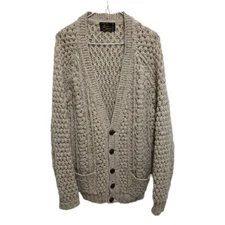 1152 Rossan Knitwear Hand Loomed Oversized Chunky Knit Cardigan Womens
