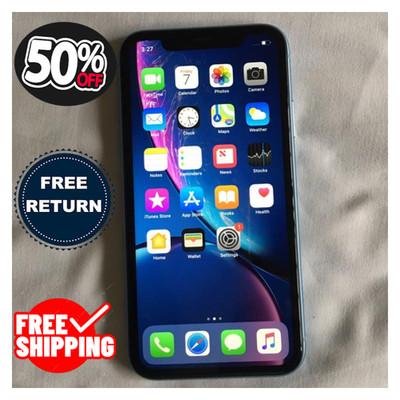 Apple iPhone XR 64GB Unlocked - Black, Coral, Blue, Free Shipping!