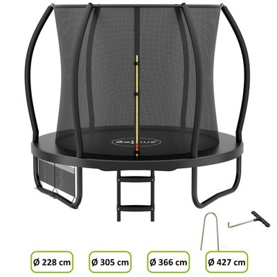 Trampolin Outdoor Gartentrampolin Sport Fitnesstrampolin mit Netz Zelsius