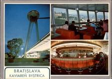 Bratislava Kaviare? Bystrica Bridge vintage postcard f841