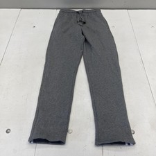 Sweatpants Boys XL Gray Track Pants Fleece Lined White Side Stripes Athletic