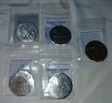 Lot Of 5 Vintage Wendell August Forge Christmas Ornaments