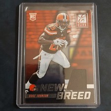 Duke Johnson Jersey Card. 2015 Donruss Elite New Breed Rookie. Card nb-duj.. rookie card picture