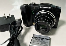 OLYMPUS SZ-31MR Compact Digital Camera 16MP 24x Optical Zoom Black Tested