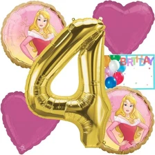 Anagram Princess Aurora 4th Birthday Party Balloons Bouquet  Officially Licensed