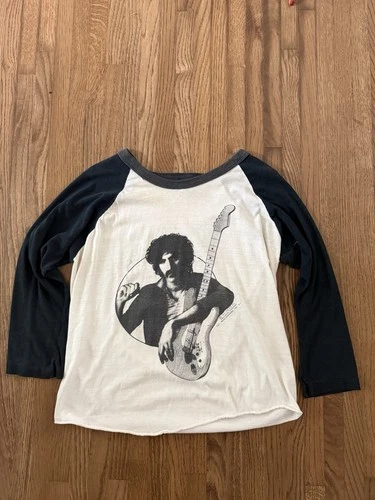 80s Frank Zappa Shut Up N Play Yer Guitar Raglan Bar 1980s vintage concert t-shirt, vintage, single stitch, B+ condition