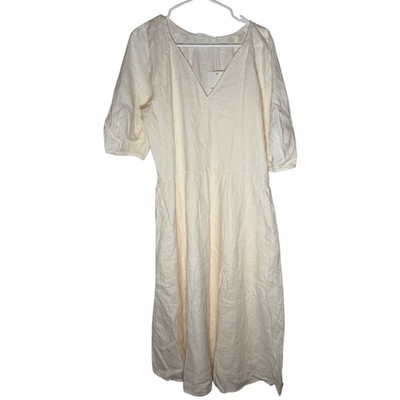 chinese dress ladies The Flutter-Sleeve Dress in Stretch Linen main image 0
