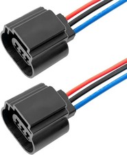 2PCS 9008 H13 Car Headlight Connector, Female Socket Adapter with Extension Wire