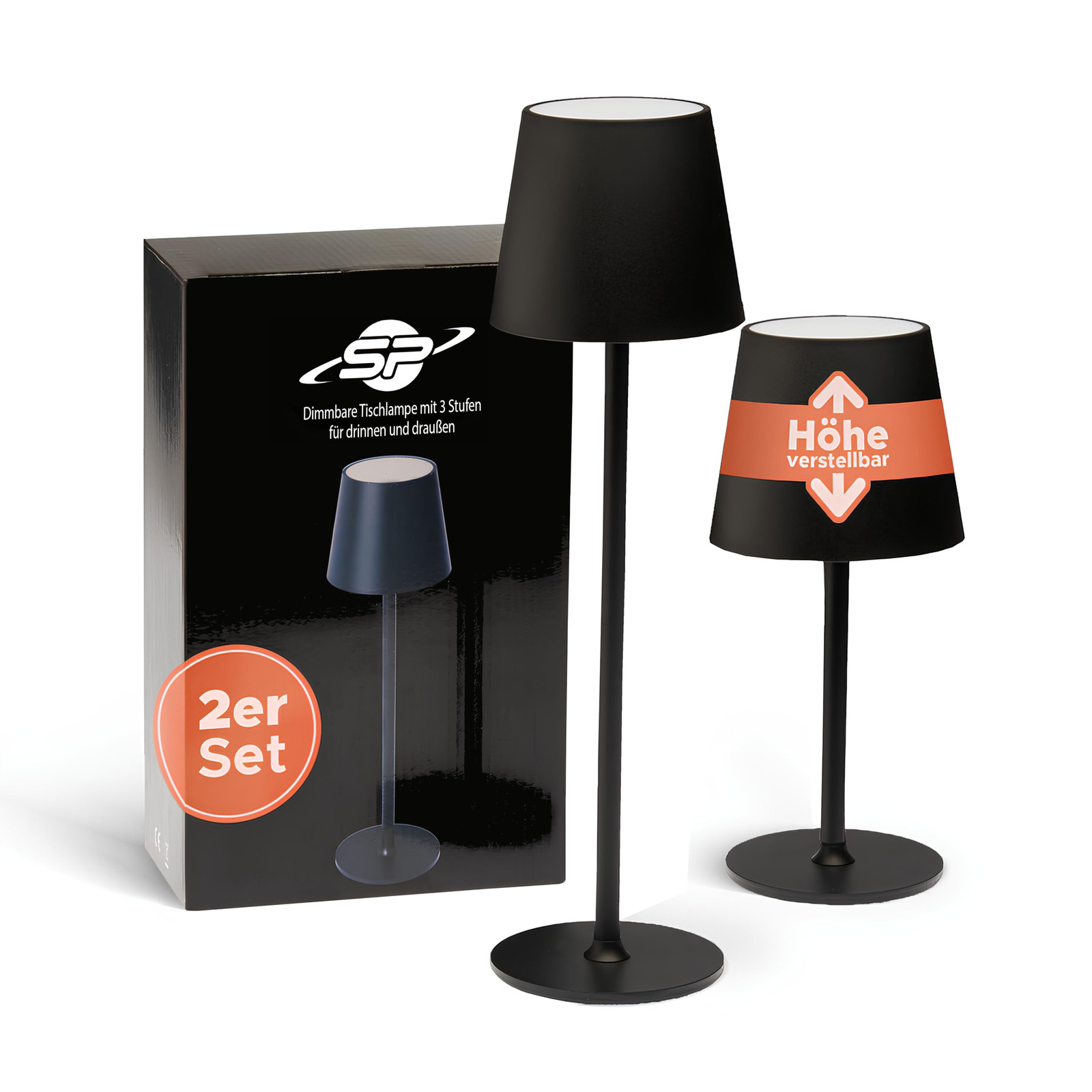 Coppia Lampade LED Ricaricabili Smart-Planet - 5200mAh 12h+ Autonomia