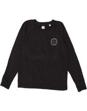 JACK WILLS Womens Sweatshirt Jumper UK 14 Large Black Cotton OQ04