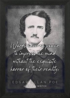 Edgar Allan Poe Zitat 8 gerahmtes Wandbild Poster Leinwanddruck Bild