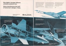 Alcoa Vintage Magazine Ad Aerospace Ordnance Missile Rocket Blue White 1969