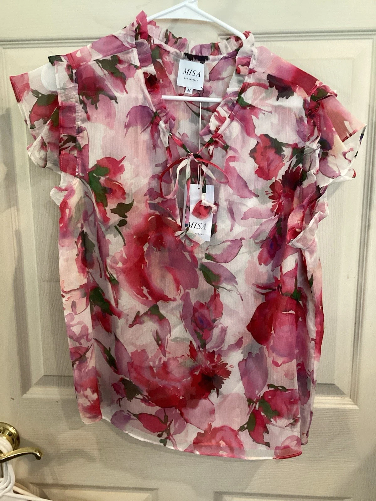 NWT MISA FLORAL SHIRT SMALL