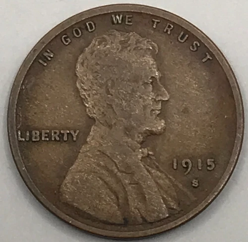 1915-S Lincoln Wheat Cent Fine Detail