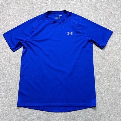 Under Armour Tech Tee Shirt Mens Medium Blue Short Sleeve Gym Running