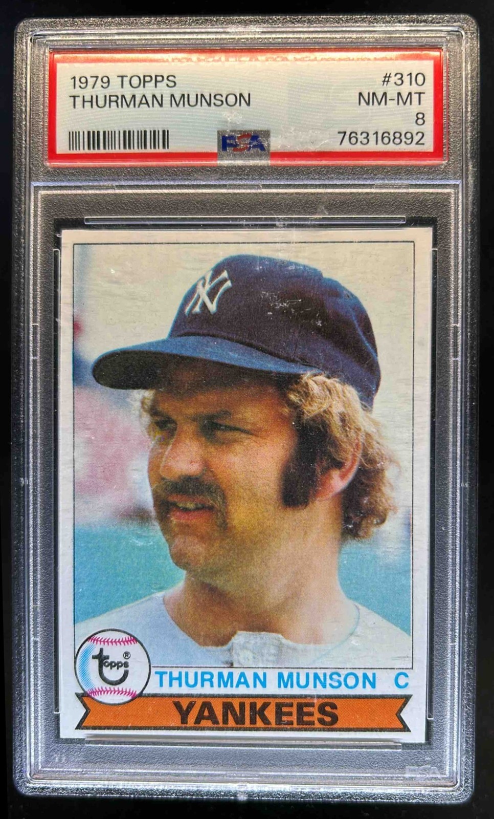 1979 Topps Thurman Munson #310 Yankees PSA 8