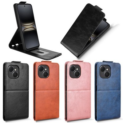 For Tecno Spark 40C, Luxury Vertical Up-Down Leather Wallet Stand Case Cover