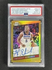 2023-24 Contenders Optic Anthony Edwards Gold 1986 Tribute Auto /10 PSA 9/10