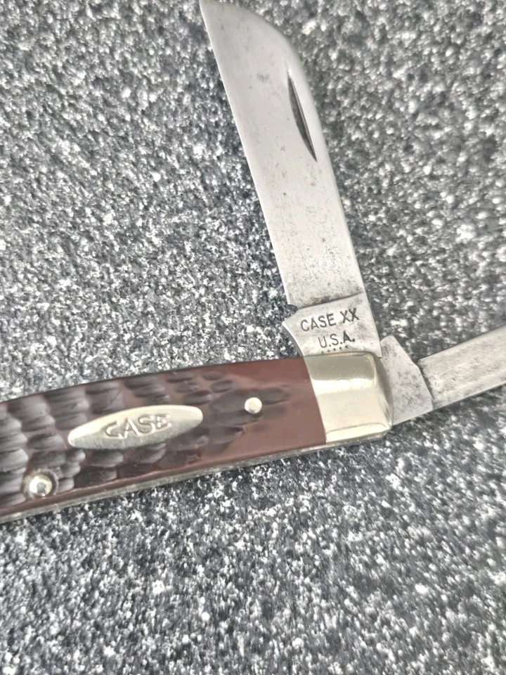 Cuchillo de Bolsillo Case XX USA 6488 1975 5 Puntos Grande Congreso Rojo Hueso Plantado De Colección  Foto 2 de 4