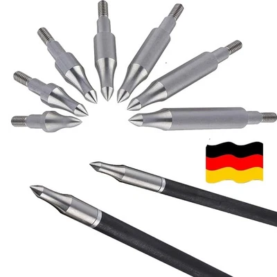 SURWOLF 12pcs Bogenschießen Pfeilspitzen Stahlspitze 75-300 Grain Tipps Ziel Jagdspitzen