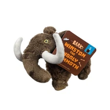 Bark Box Winston the Wooly Mammoth Dog Toy Plush for Small Dogs Squeaky